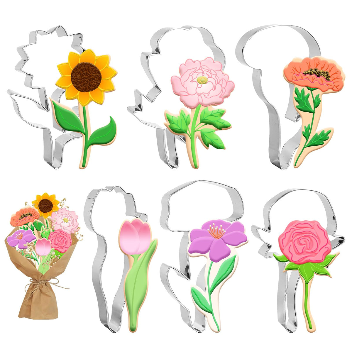 FYSUIMU sunflower cookie cutter for quick decorative cookies.