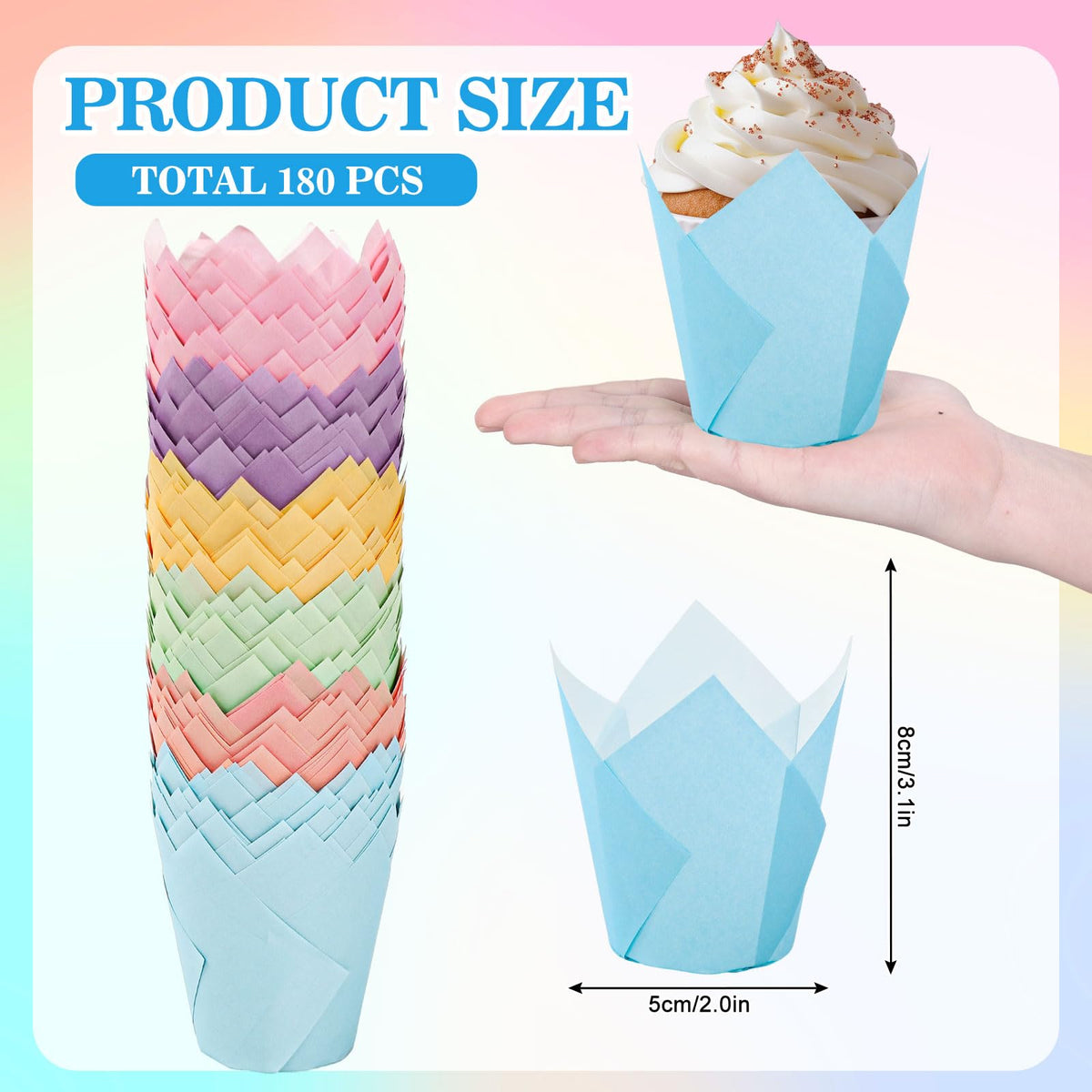 FYSUIMU blue pastel tulip liner for spring gatherings.
