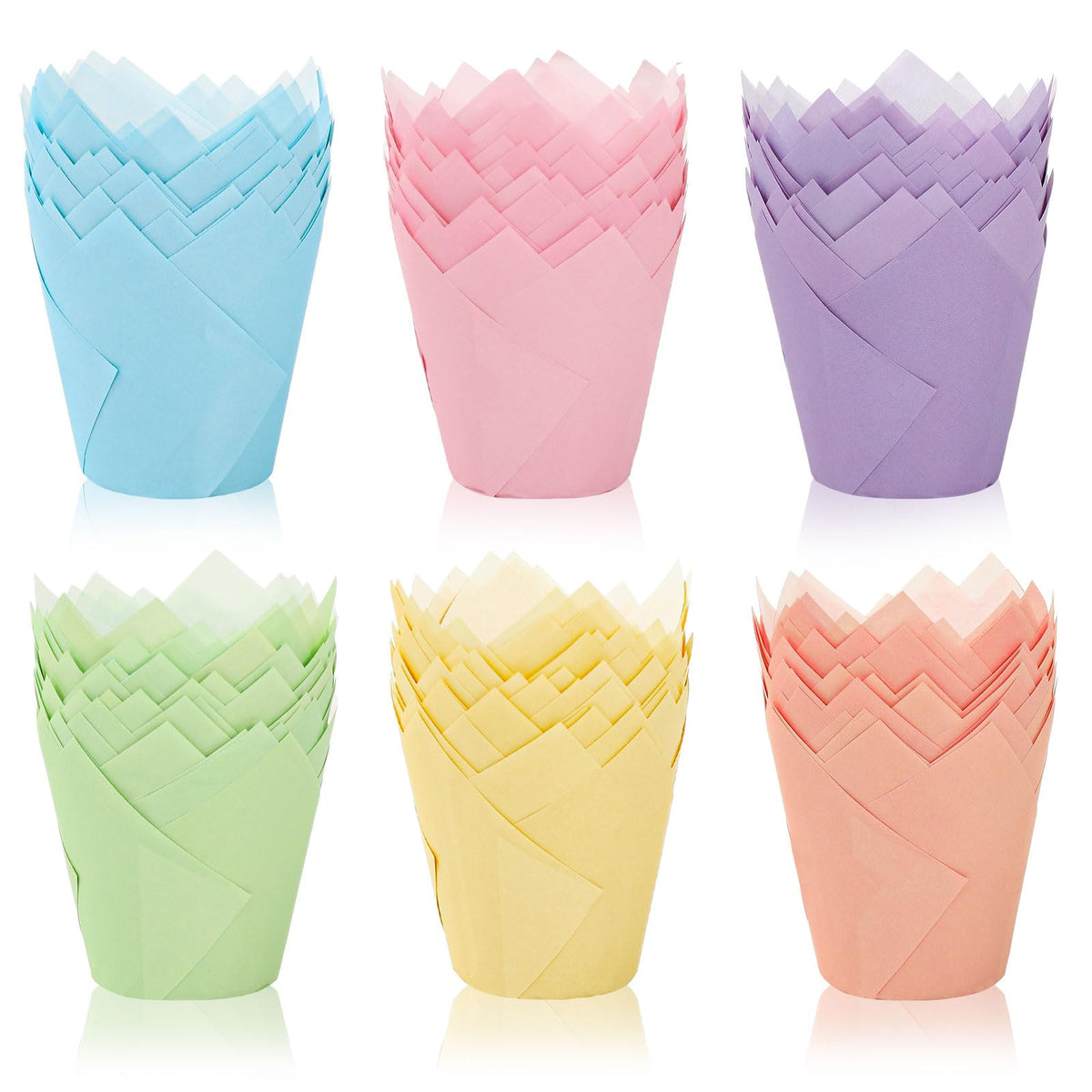 FYSUIMU pink pastel tulip liner for festive treats.