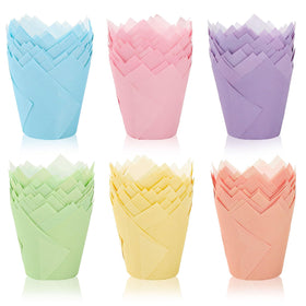 FYSUIMU pink pastel tulip liner for festive treats.