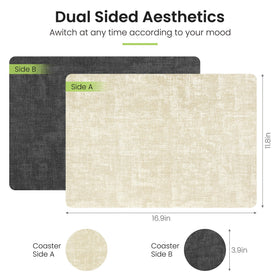 Fyvva placemats 2mm heat-resistant thickness protecting the tabletop.