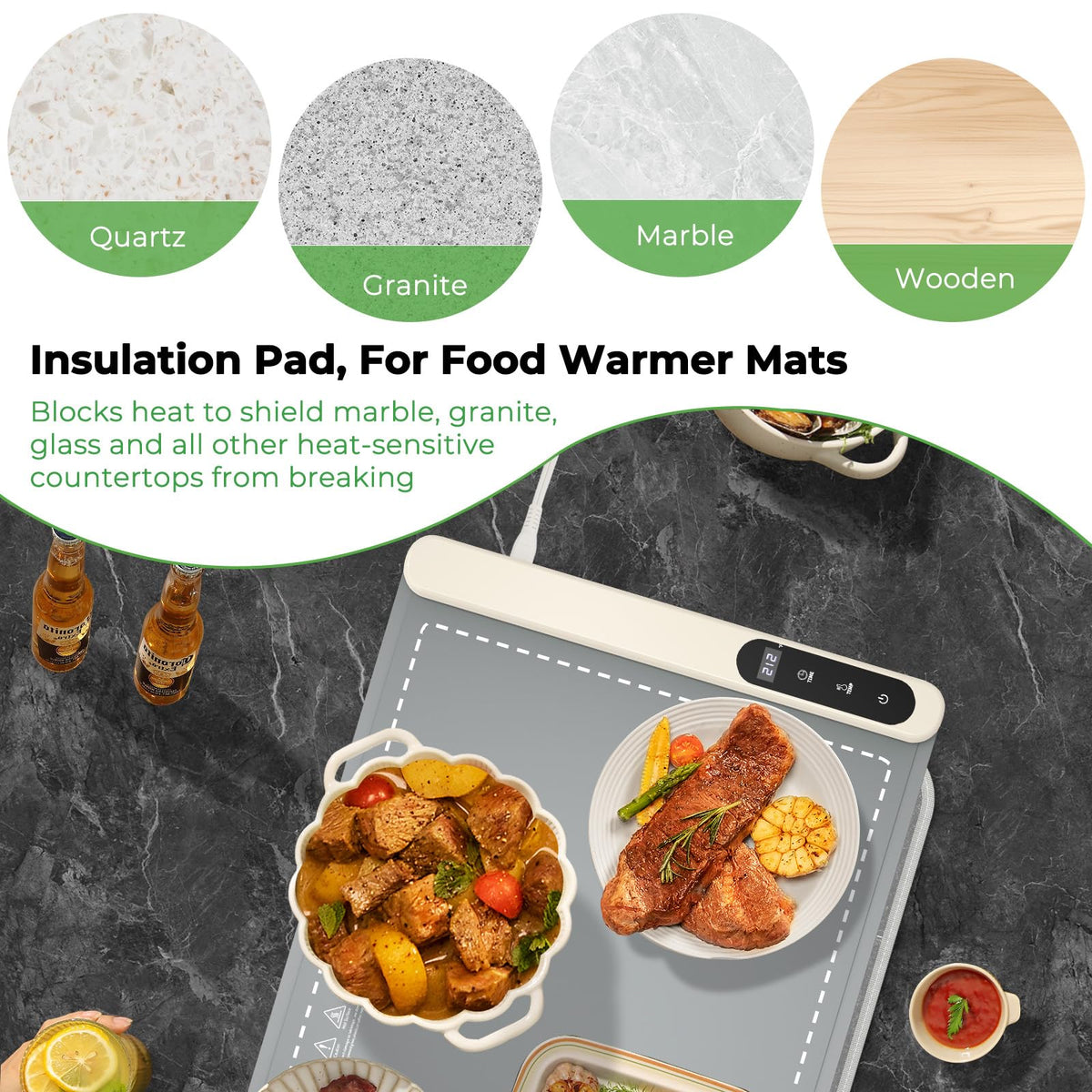 FYY dual-sided heat-resistant mat ready for reversible use