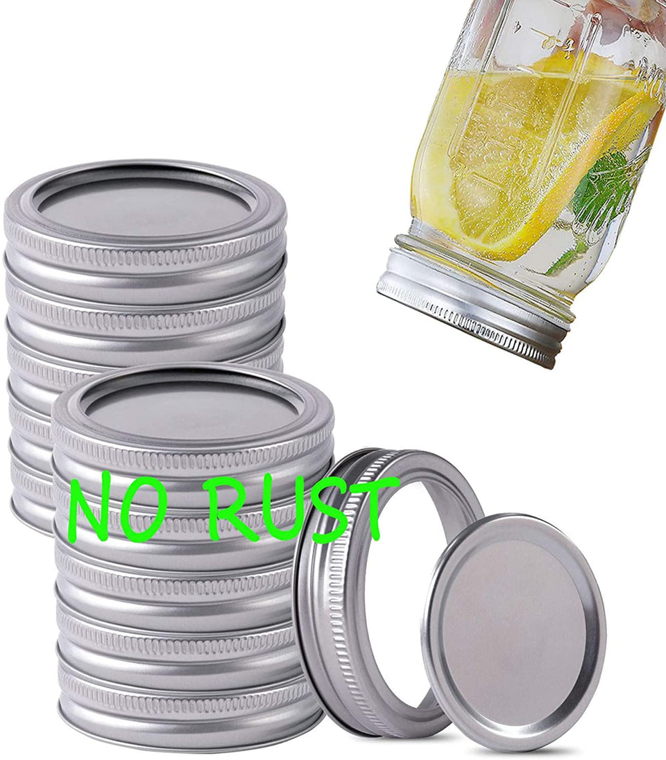 FZCWAHJK wide mouth lids and bands for Ball/Kerr jars with reusable seal