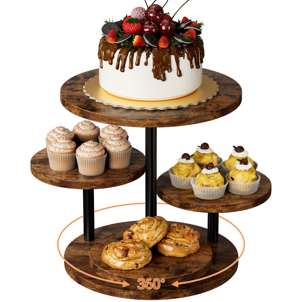 FZGhome cupcake stand 4-tier with assembly-friendly design for quick setup.