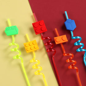 FZR Legend orange Building Blocks straw for colorful party beverages