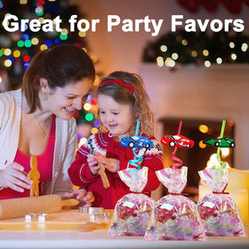 FZR Legend kids birthday table setup featuring durable curved straws.