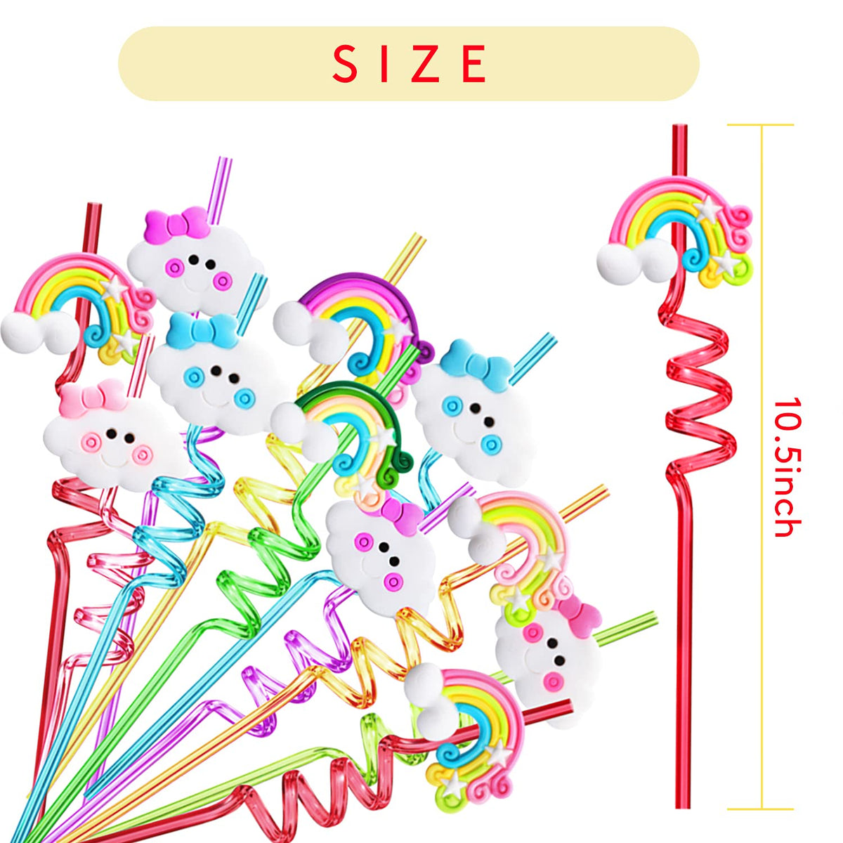 FZR Legend rainbow cloud straw style 3, durable sipping for kids.