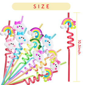 FZR Legend rainbow cloud straw style 3, durable sipping for kids.