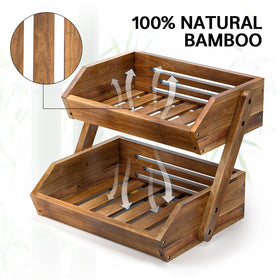 G.a HOMEFAVOR breathable organizer for produce promotes airflow and longer-lasting fruit.