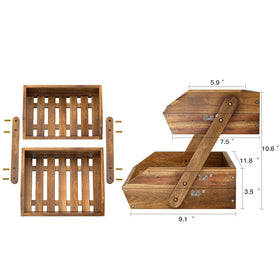 G.a HOMEFAVOR sturdy acacia construction emphasizes durability and everyday kitchen use.