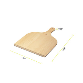 G.a HOMEFAVOR wooden pizza peel with wood handle offers comfortable lifting.
