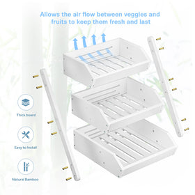 G.a HOMEFAVOR thick 15mm boards provide strong, stable support for fruit and vegetables.