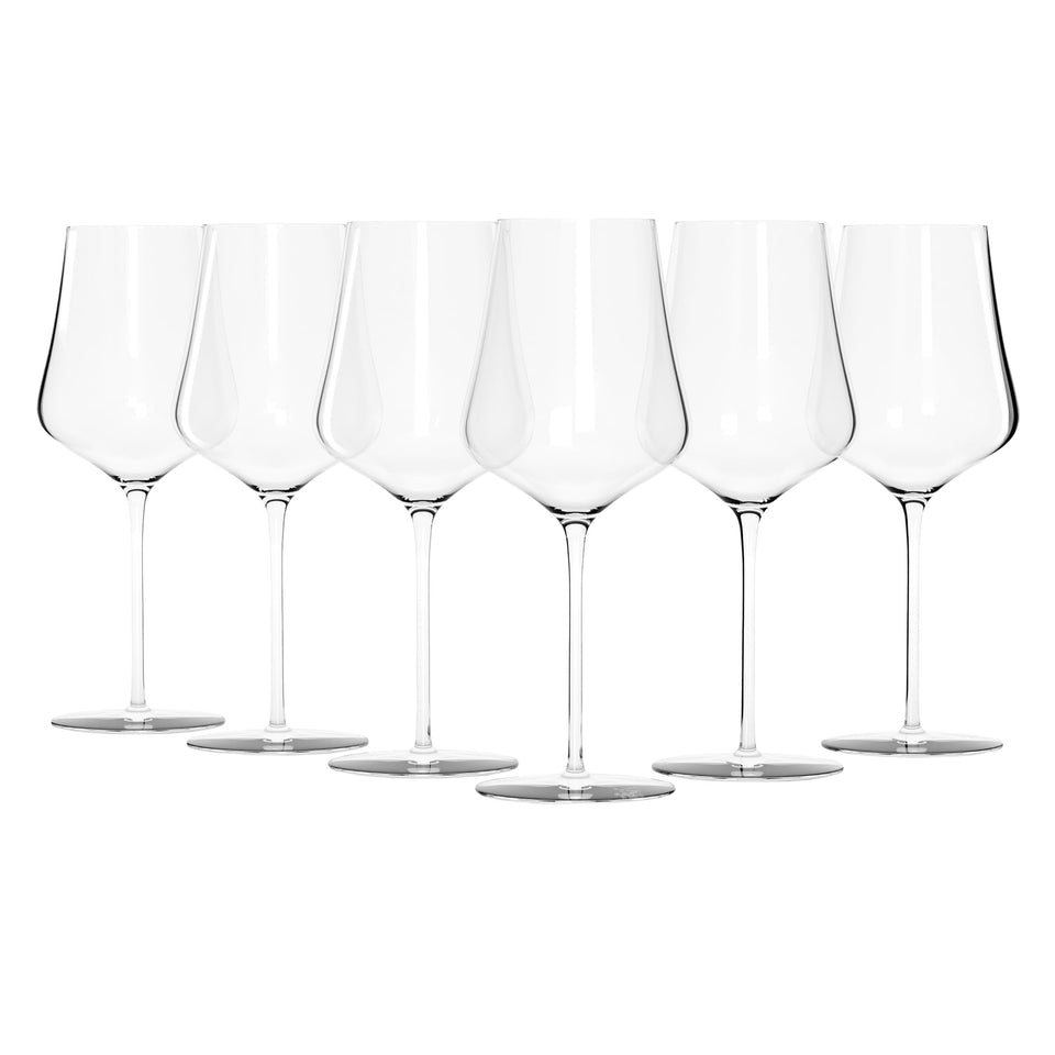 Gabriel-Glas StandArt 6-set enhances aroma and light on Austrian crystal glasses.