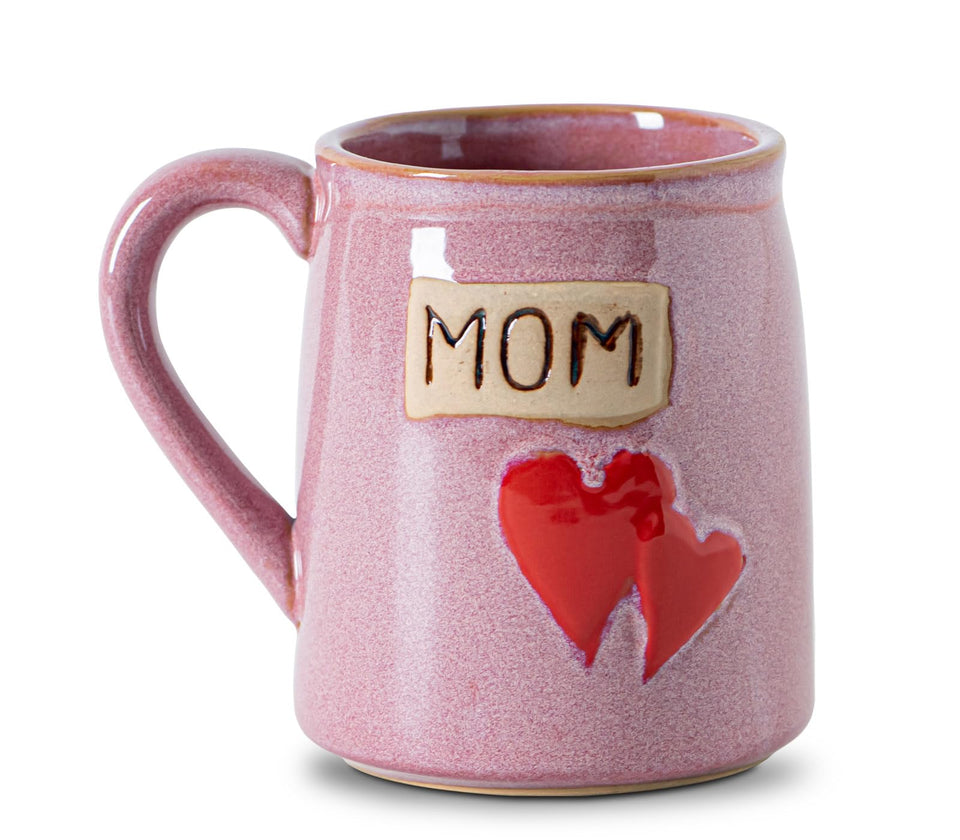 GABROC Mom Mug with hand-engraved double hearts for a sentimental coffee ritual