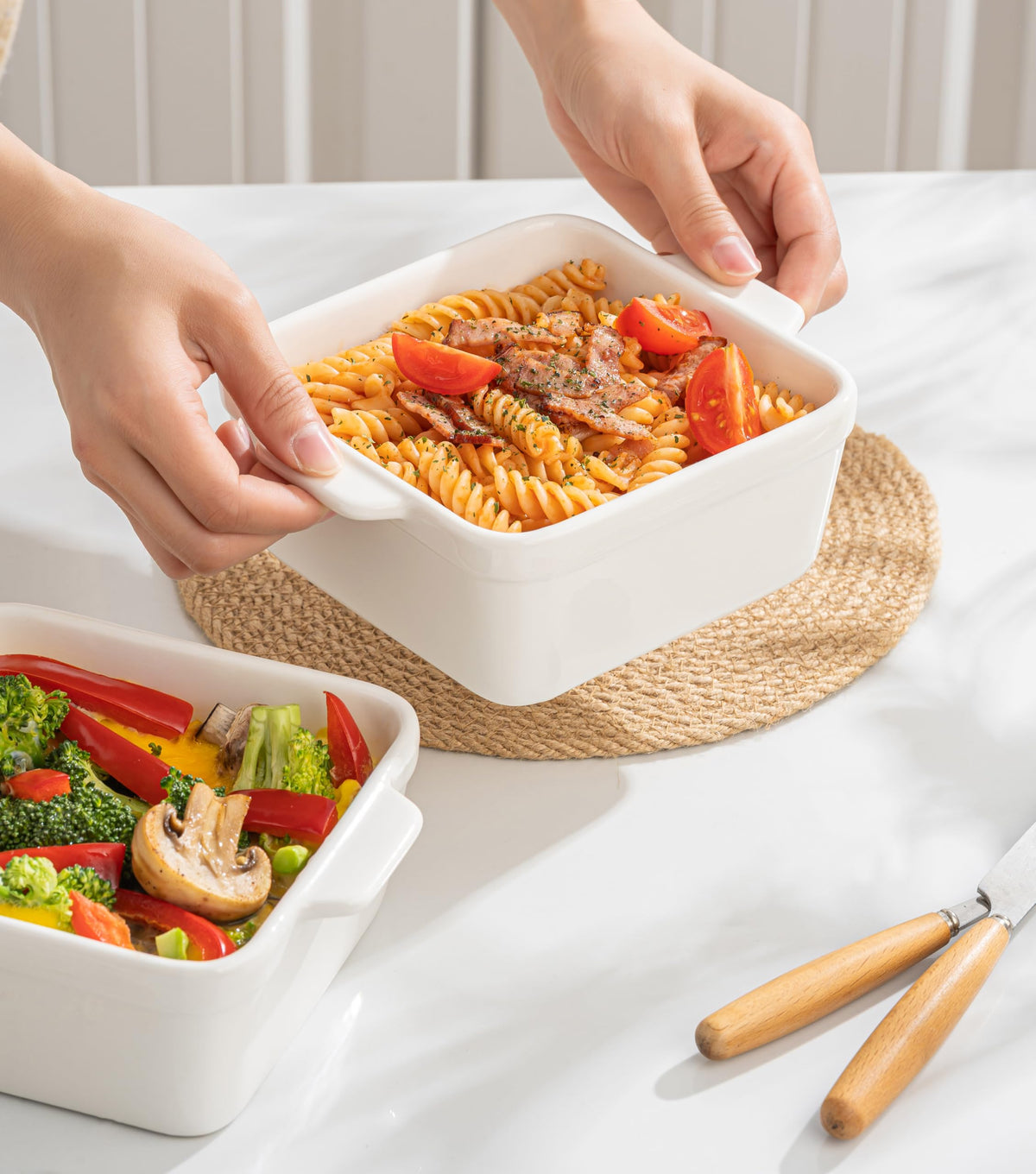 Gacoree compact stackable design keeps kitchen organized and neat.