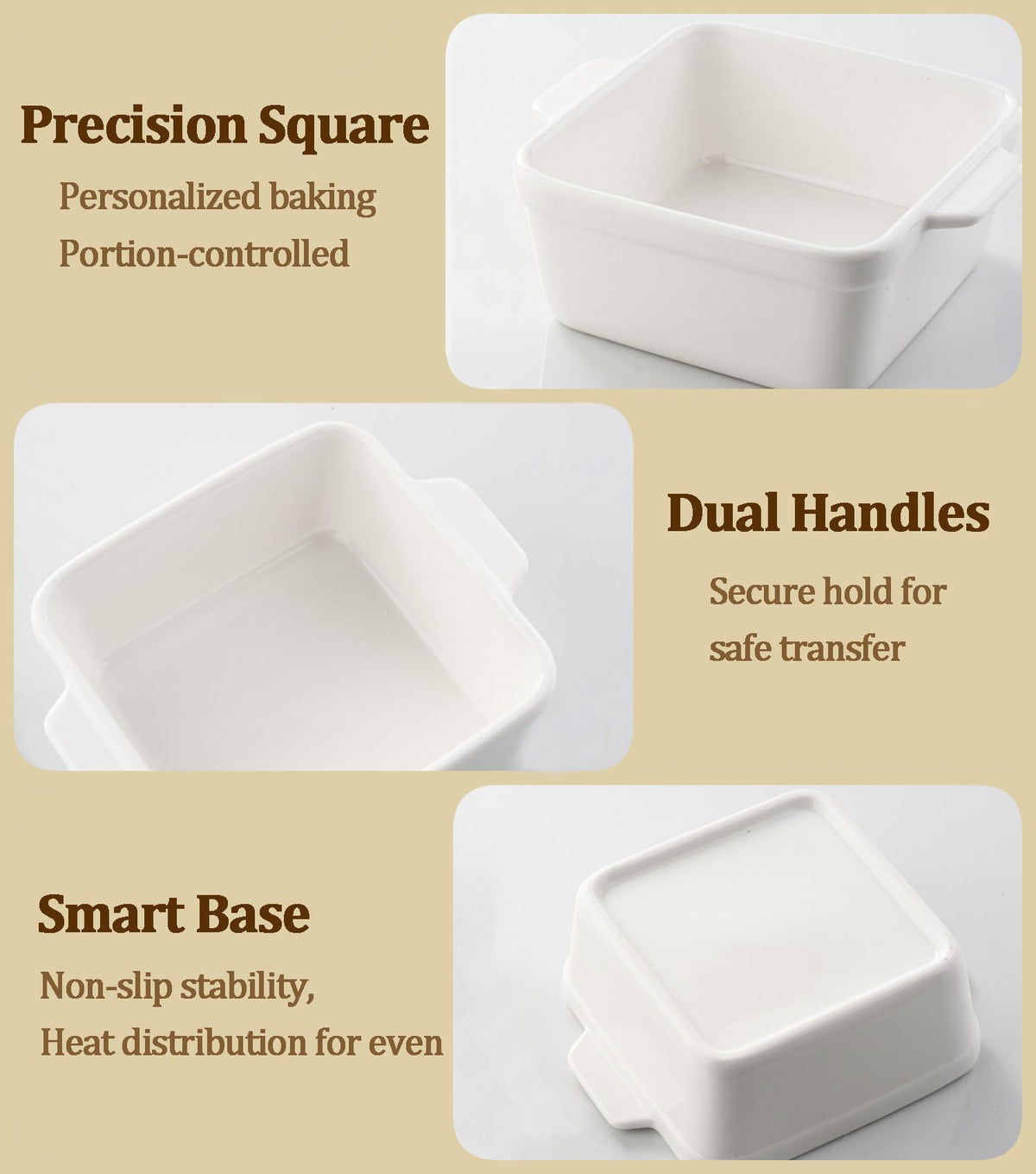 Gacoree individual-portion bake dish set for reheating meals without waste.