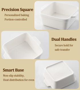 Gacoree individual-portion bake dish set for reheating meals without waste.