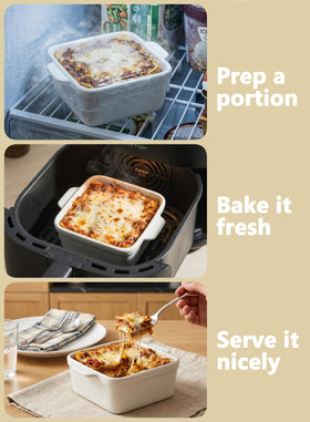 Gacoree dish is oven, microwave, and dishwasher safe for busy kitchens.