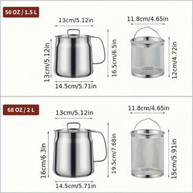 GADO oil filter pot with ergonomic handle for lifting and pouring.