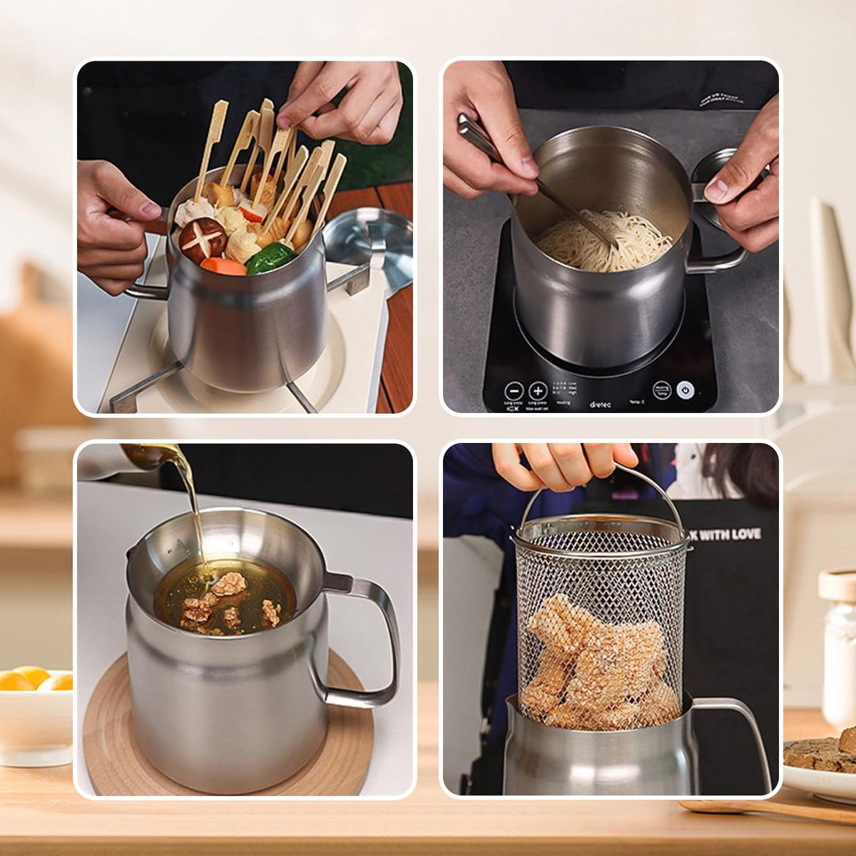 GADO stainless steel oil filter vessel with fine mesh filter.