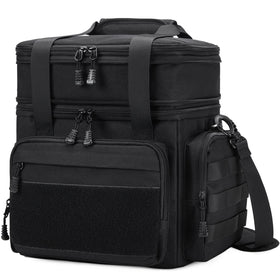 Gafetrey large tactical lunch box showing expandable upper compartment for organized meals