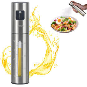 Gafiwa olive oil sprayer top view highlights precision spray for even coating.