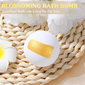 Gagalico bluebell bath bomb releases a relaxing fragrance during a soak
