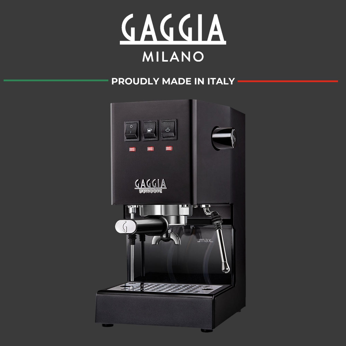 Gaggia Classic Evo Pro filter baskets show versatile brewing for grounds or pods.