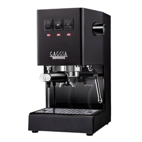 Gaggia Classic Evo Pro front view with durable steel housing for long-lasting performance.