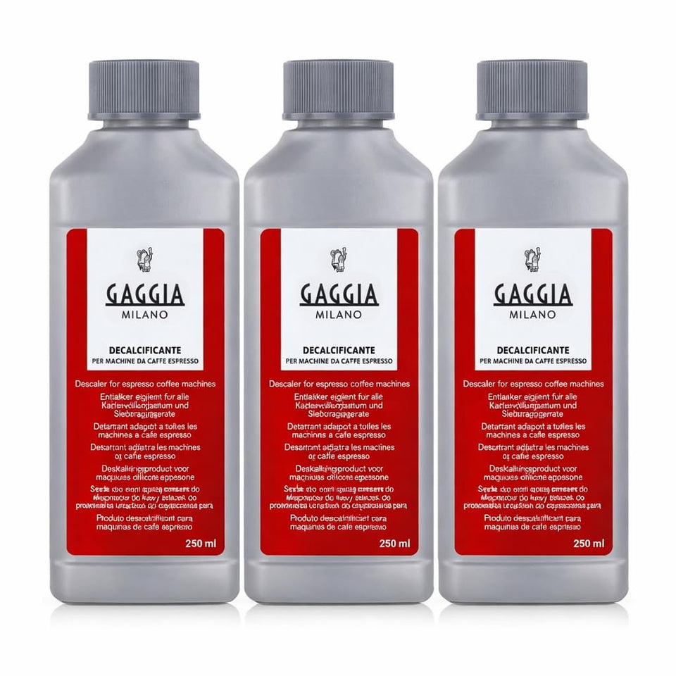 Gaggia descaler 12-pack front view, ideal for home espresso machine maintenance