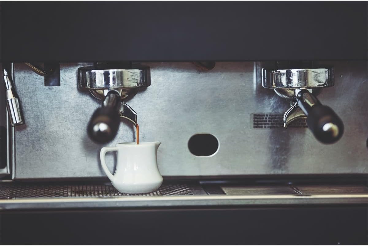 Gaggia descaler close-up showing the granular formula for scale removal