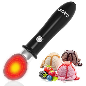 GAGIO heated ice cream scoop in use for effortless rock-hard scoops.