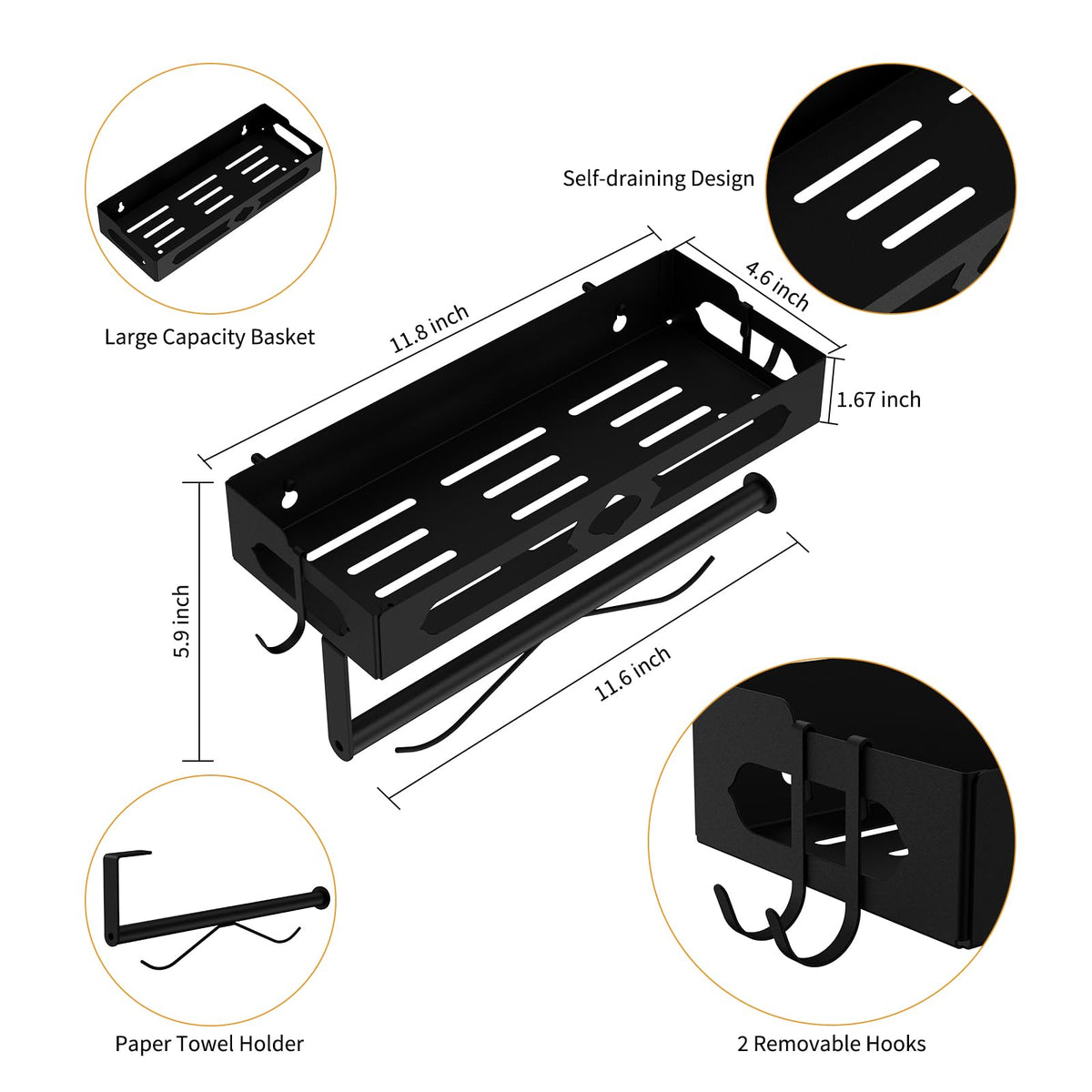 GAGUIUP adhesive or screw install option for flexible mounting.