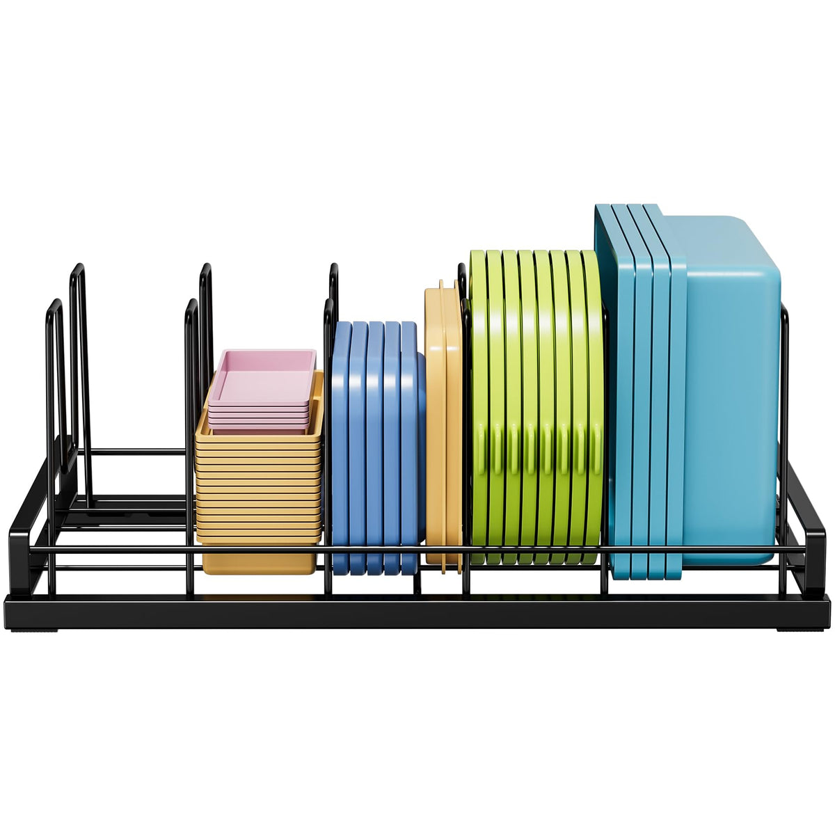 GAGUIUP lid organizer with lid-slots keeps lids neatly sorted.