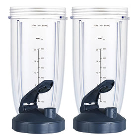 GahsElec Nutribullet 32oz cups front view for durable, reusable blending