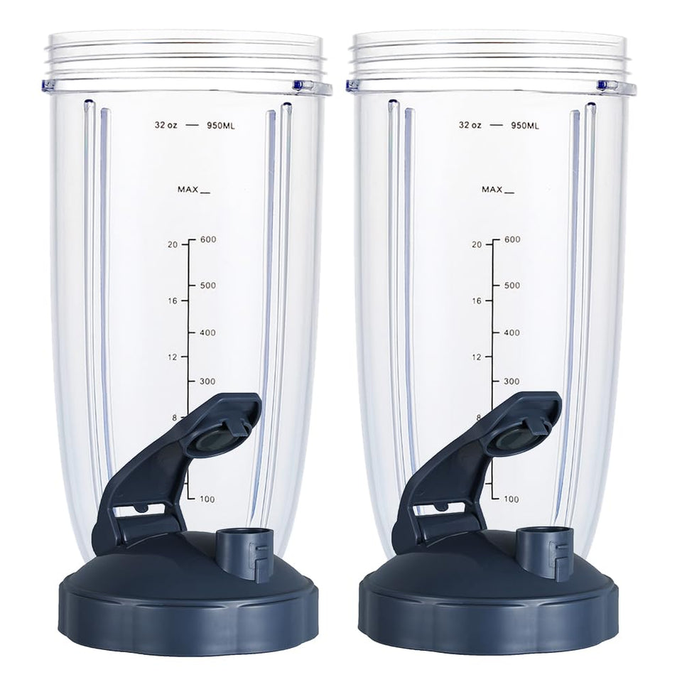GahsElec Nutribullet 32oz cups front view for durable, reusable blending