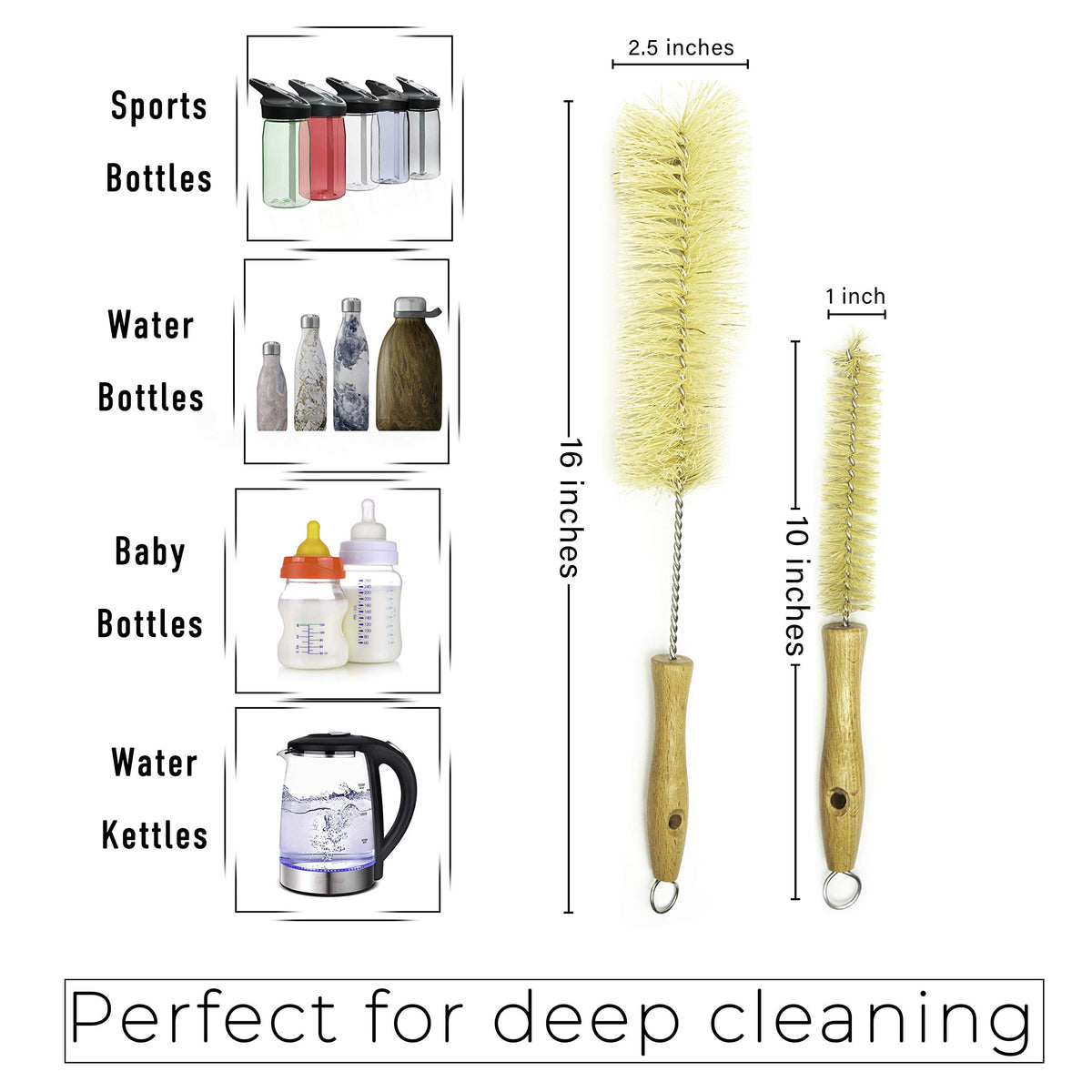 Gaiai Guy narrow-neck brush shown cleaning a tight bottle opening