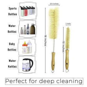 Gaiai Guy narrow-neck brush shown cleaning a tight bottle opening