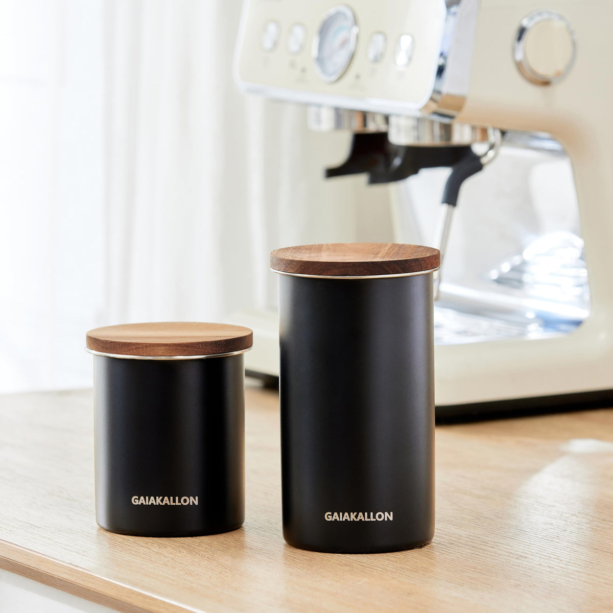 GAIAKALLON coffee beans storage airtight seal for fresher beans.