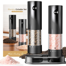 Gaivis electric grinder set with cordless charging for quick, mess-free seasoning.