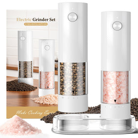 Gaivis electric salt and pepper grinder set charging for convenient on-the-go cooking