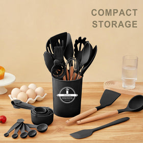 Gaixvny silicone utensils with coating-friendly design clean easily.