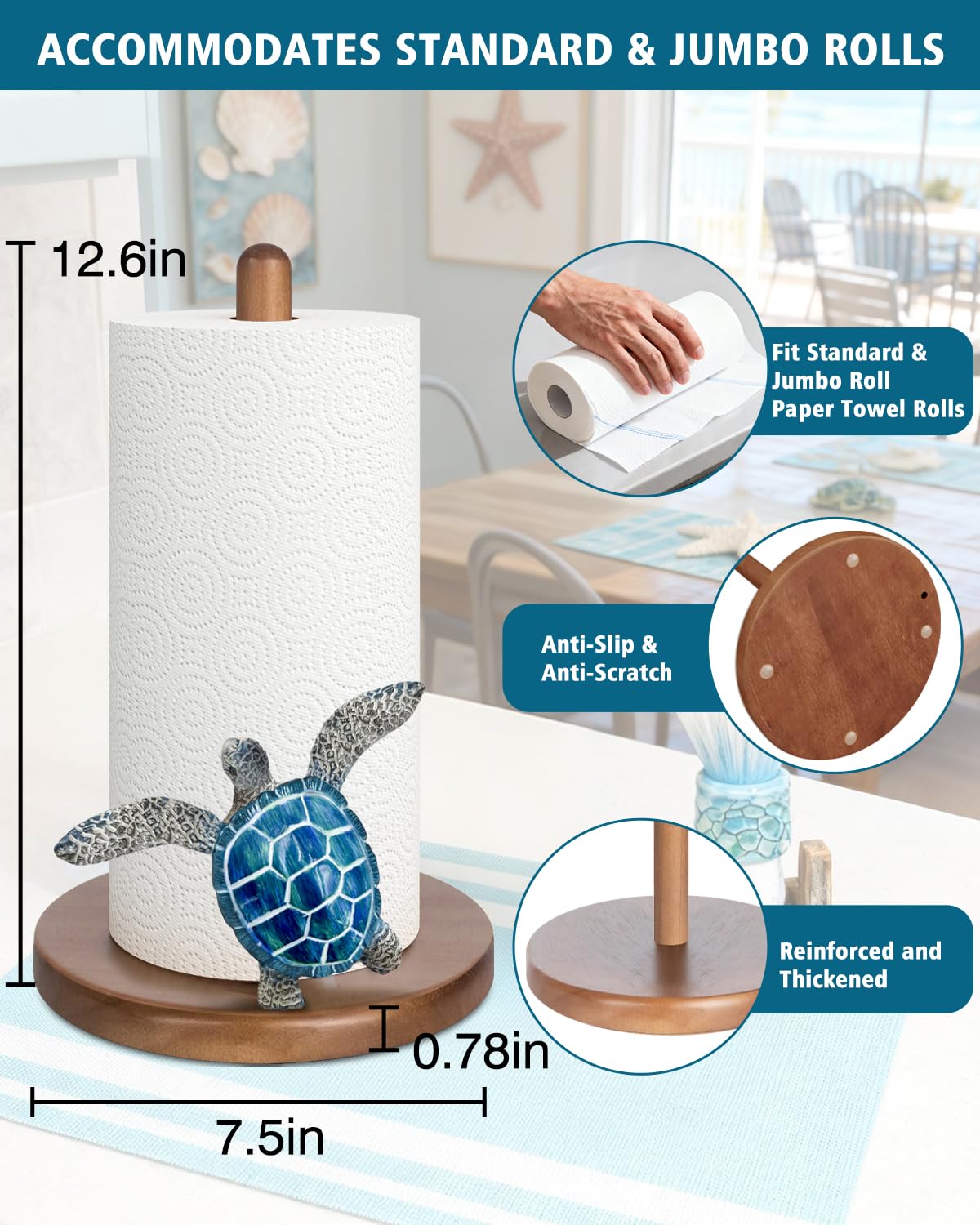 GAJ fits standard and jumbo rolls for versatile everyday use.