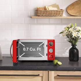 Galanz GLCMKA07RDR compact dimensions fit small kitchens and dorms