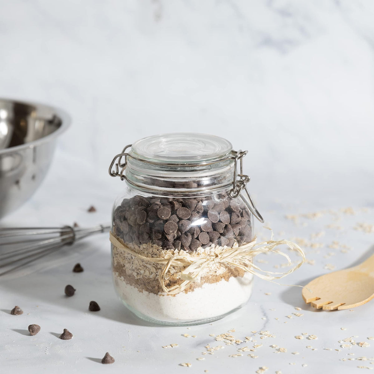 Galashield clear glass jar shows contents and preserves aroma