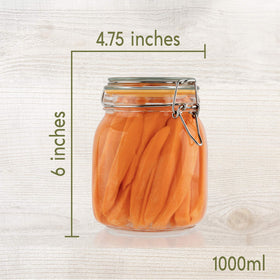 Galashield glass jars neatly organize cooking and baking ingredients.