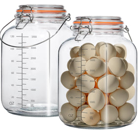 Galssmagic 1-gallon glass jar with airtight lid for long-lasting freshness.
