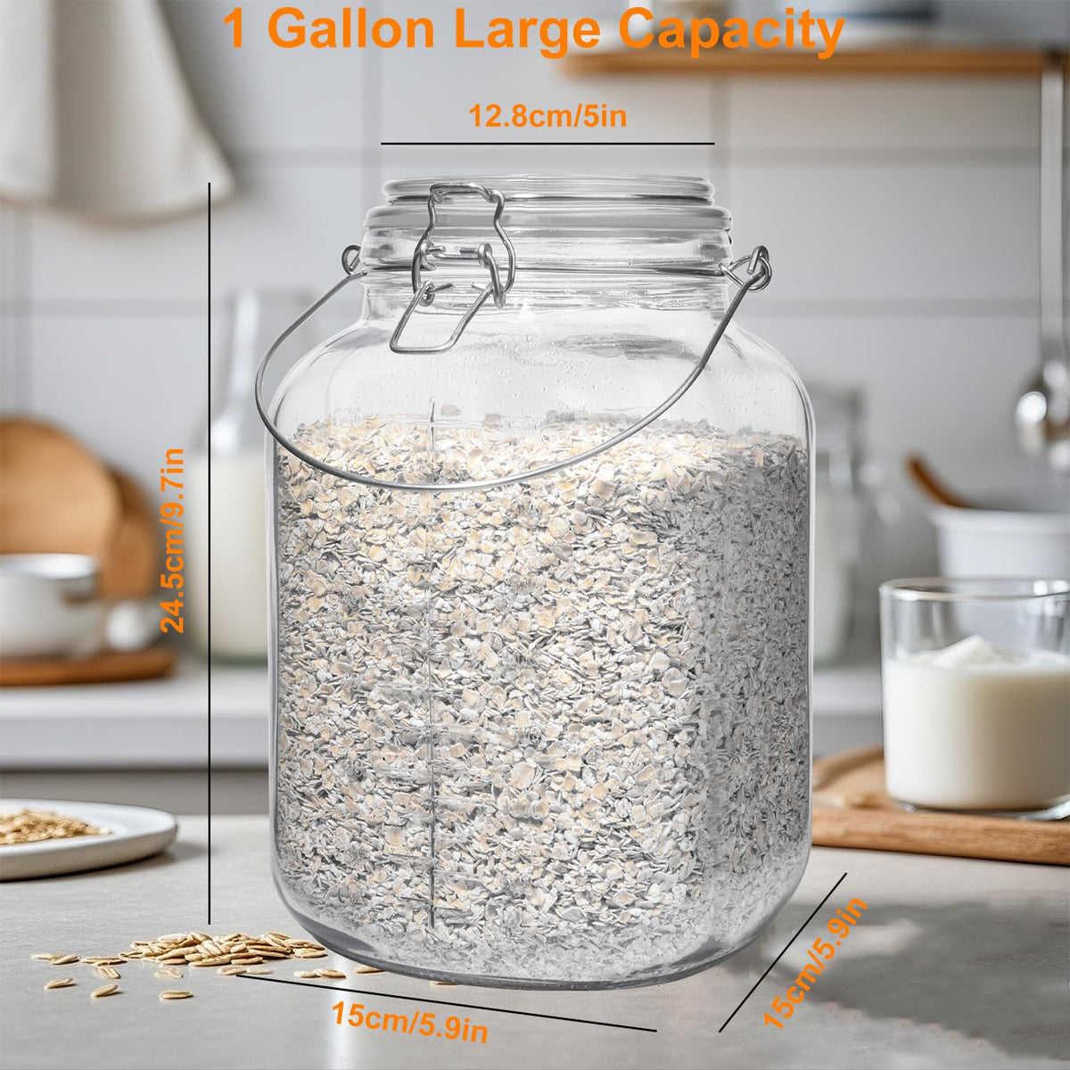 Galssmagic airtight lid seal demonstrating secure closure for freshness