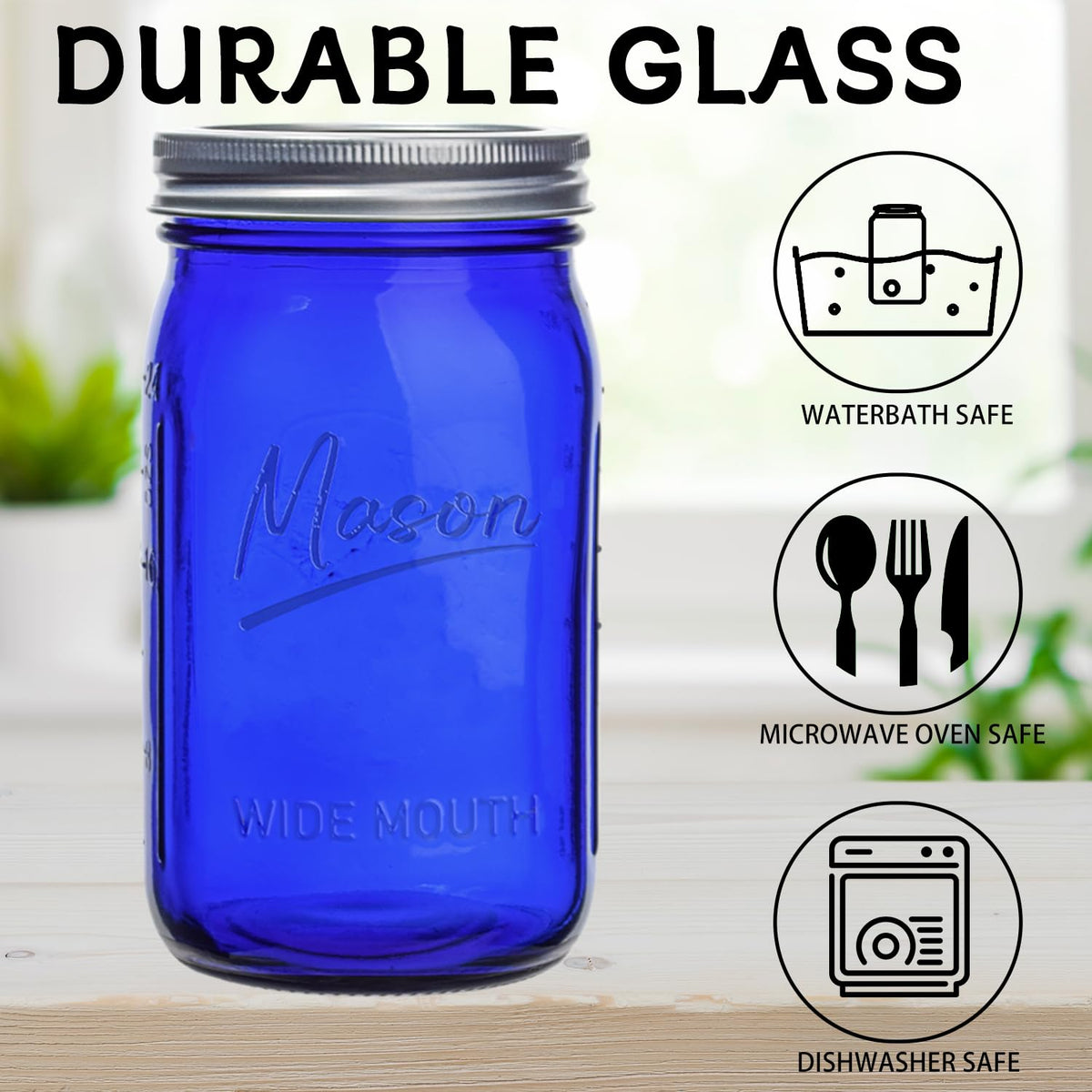 Galssmagic centerpieces: versatile jars that elevate tables with colored glass.