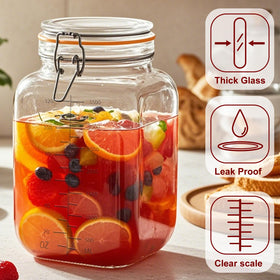 Galssmagic clear glass shows contents at a glance, aiding organization.